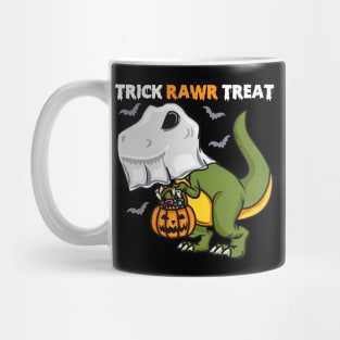 Trick RAWR Treat - Spooky Halloween Ghost Rex Gift Mug